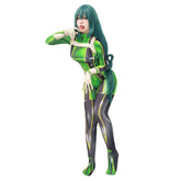 Froppy Asui Tsuyu Cosplay Costume Anime Green Bodysuit