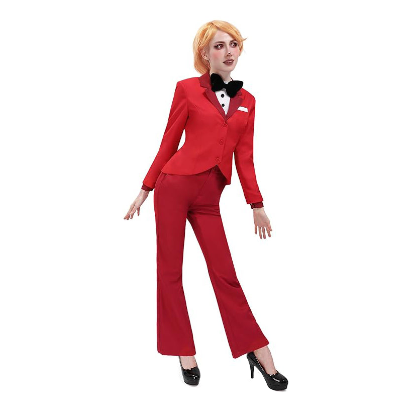 Morningstar Cosplay Costume Red Outfits with Bow tie for Halloween Parties