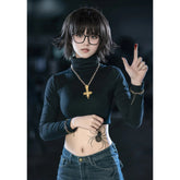 Shizuku Cosplay Necklace Set with Glasses and Stickers for Halloween