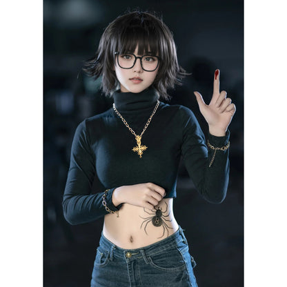 Shizuku Cosplay Necklace Set with Glasses and Stickers for Halloween