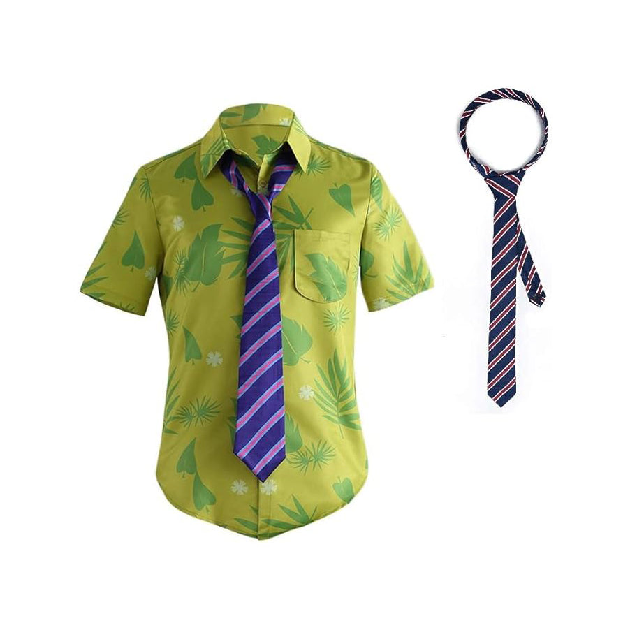 Buy US Size Green Printed T-Shirt Purple Tie for Men
