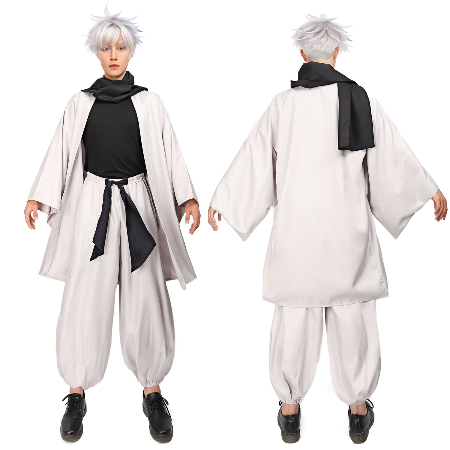 Satoru Cosplay Haori Kimono Jacket Men with Scarf Satoru Costume Adult Outfits Japan Kimono Comic-Con Carnival Clothing