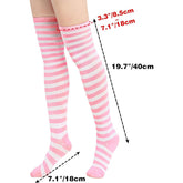 Socks Striped Thigh High Socks