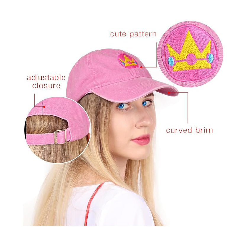 Peach Hat Multicolor Adjustable Crown Baseball Cap for Women Christmas Halloween