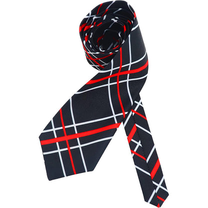 2 Pcs Necktie Bow Tie Unisex Uniform Adjustable Plaid Tartan Bow Tie Necktie Set Cosplay Costume Accessories Props For Halloween Party