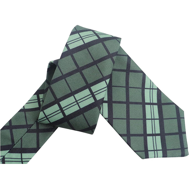 2 Pcs Necktie Bow Tie Unisex Uniform Adjustable Plaid Tartan Bow Tie Necktie Set Cosplay Costume Accessory Props For Halloween Party School Wear