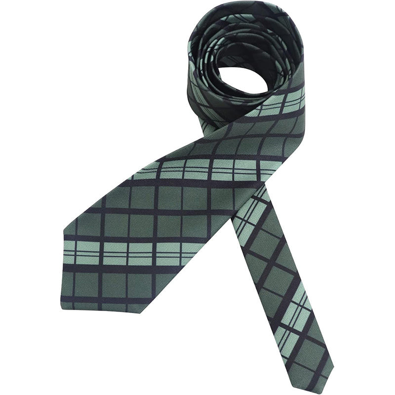 2 Pcs Necktie Bow Tie Unisex Uniform Adjustable Plaid Tartan Bow Tie Necktie Set Cosplay Costume Accessory Props For Halloween Party School Wear
