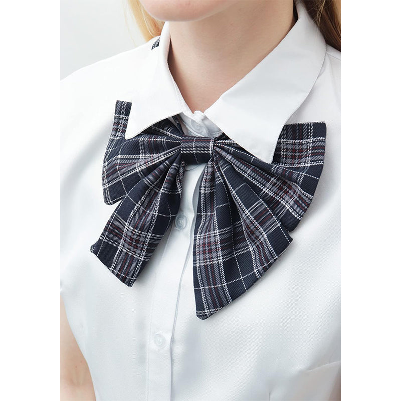 2 Pcs Necktie Bow Tie Unisex Uniform Adjustable Plaid Tartan Bow Tie Necktie Set Cosplay Costume Props For Halloween Party School Use