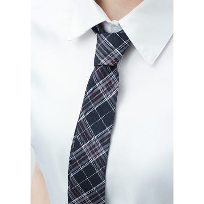 2 Pcs Necktie Bow Tie Unisex Uniform Adjustable Plaid Tartan Bow Tie Necktie Set Cosplay Costume Props For Halloween Party School Use