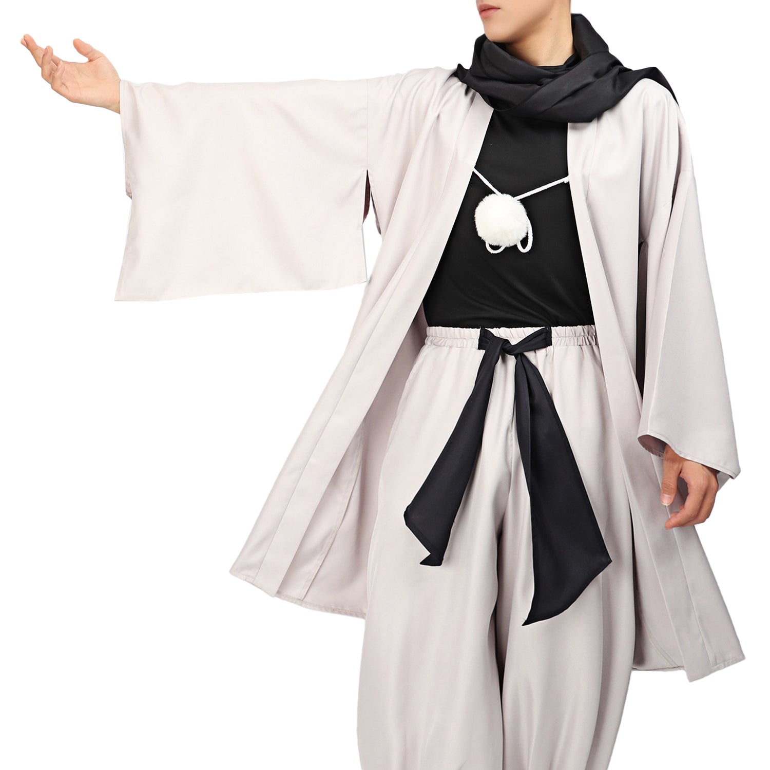 Satoru Cosplay Haori Kimono Jacket Men with Scarf Satoru Costume Adult Outfits Japan Kimono Comic-Con Carnival Clothing