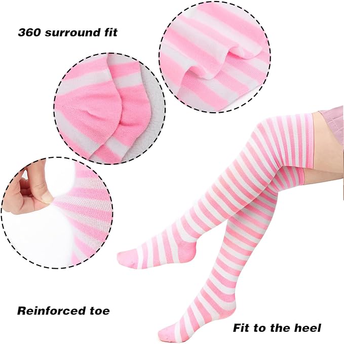 Socks Striped Thigh High Socks