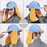 Blue Hat with Dog Ears