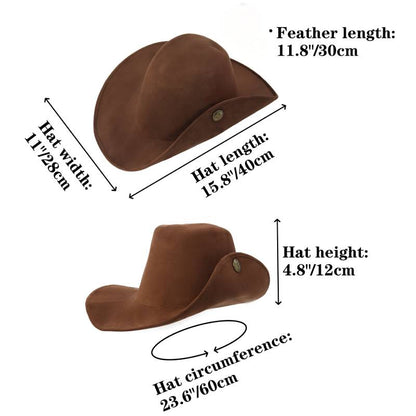Unisex Medieval Renaissance Musketeer Hat Colonial Tricorn Cap Headwear Hat Costume Accessories
