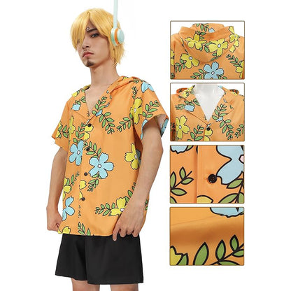 Sanji Cosplay Costume Hoodie Shirt for Men