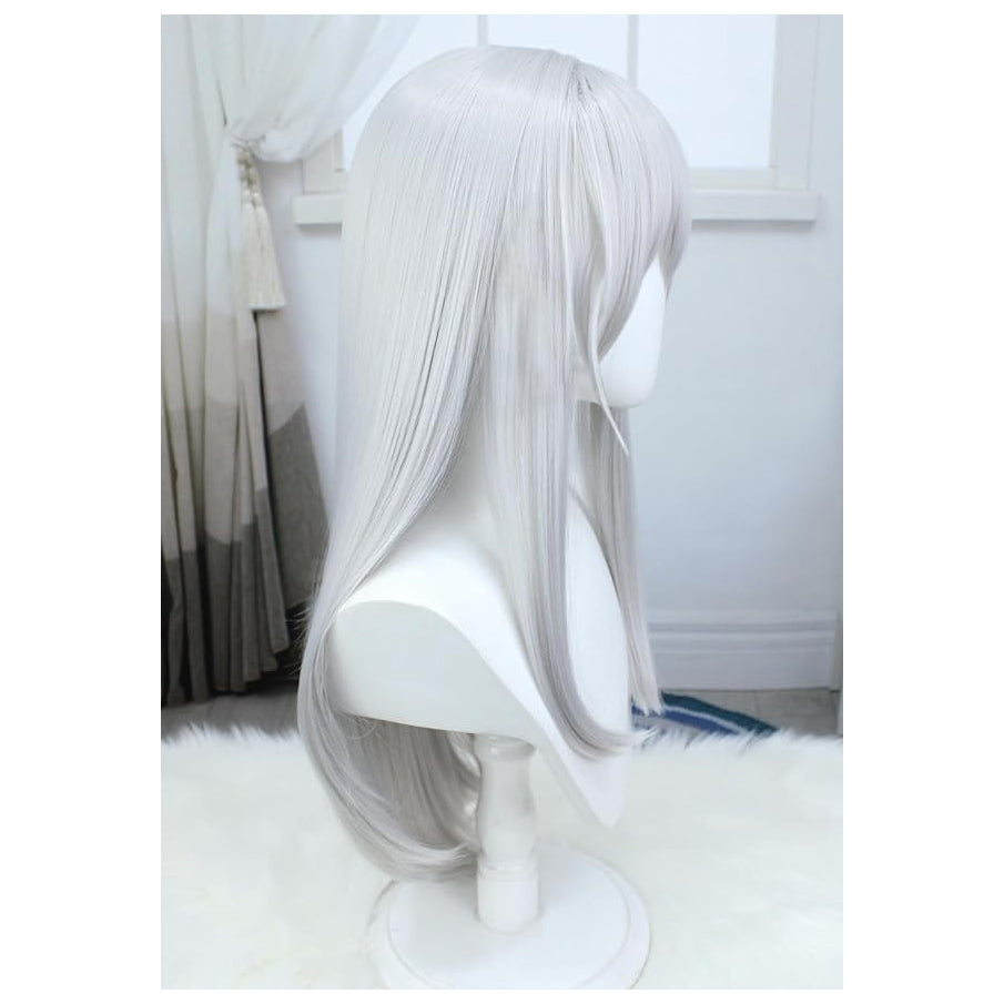 Satoru Women Cosplay Wig with Face Sticker Anime JJK Costume Accessories for Halloween