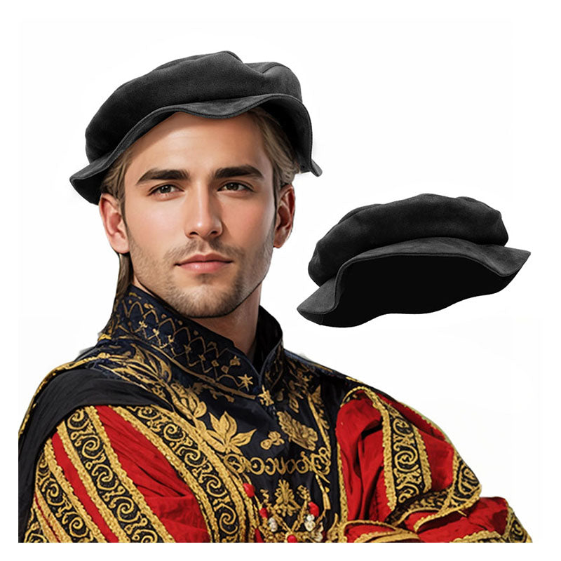 Renaissance Tudor Flat Beret Hats French Beret Hats Painter Cap Classic Medieval Hats Costume Accessories