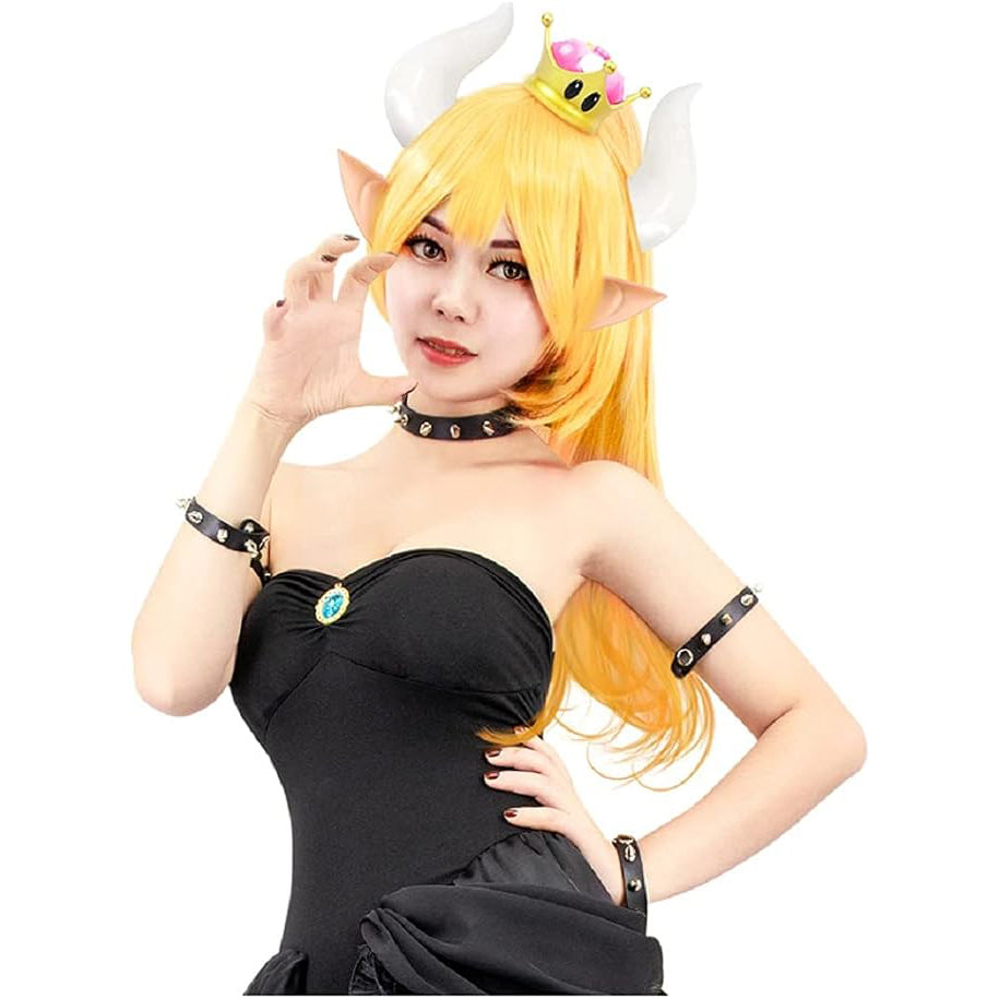 White Cosplay Horns with Clips for Bowsette Cosplay Costume Halloween Accessory