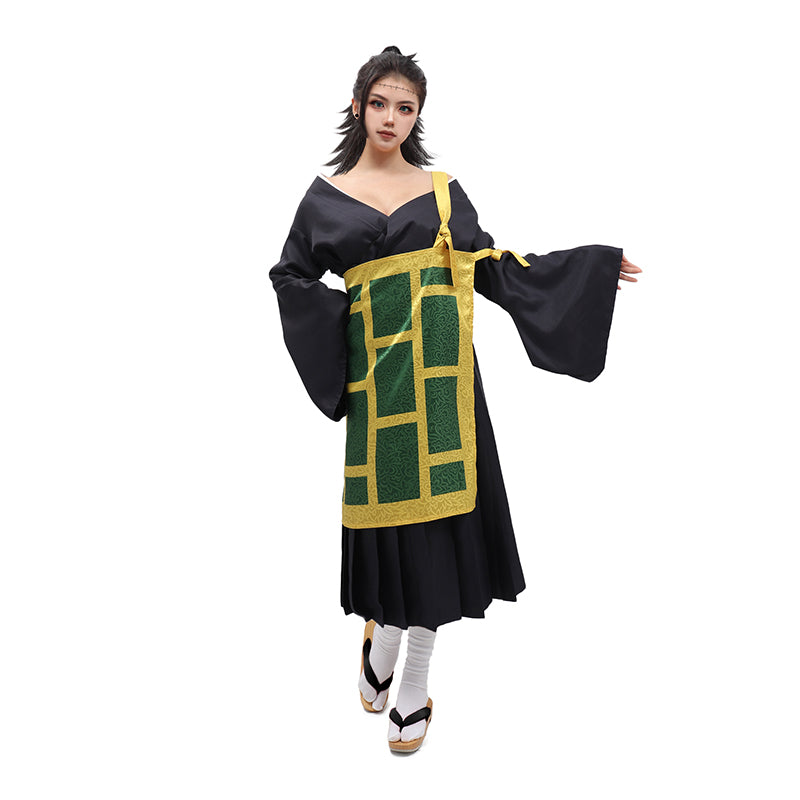 Kenjaku Women JJK Cosplay Costume Full Set with Cassock Geto Suguru Kasaya Robe Dress Kimono Anime Outfits Suit