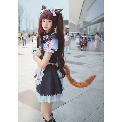 Queue de chat multicolore DAZCOS pour costume de cosplay Anime Neko (violet)