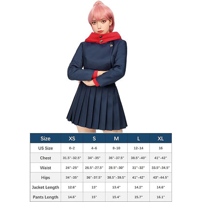 Yuji Cosplay Costume Women Hoodie Pleated Skirt Uniform
