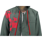 Cosplay Costume Jacket Shirt with Silver Chain 