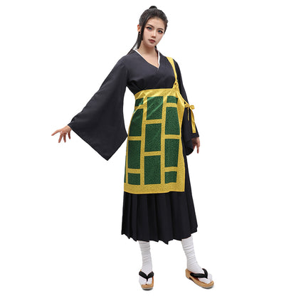 Kenjaku Women JJK Cosplay Costume Full Set with Cassock Geto Suguru Kasaya Robe Dress Kimono Anime Outfits Suit
