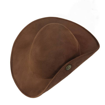 Unisex Medieval Renaissance Musketeer Hat Colonial Tricorn Cap Headwear Hat Costume Accessories
