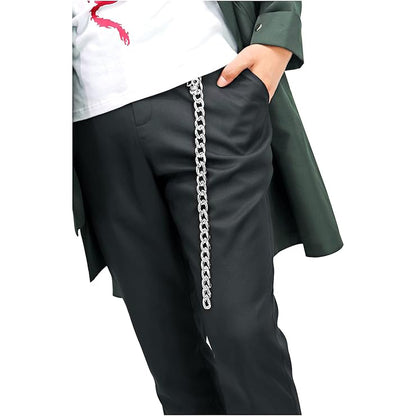Cosplay Costume Jacket Shirt with Silver Chain 