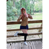 Doki Doki Monika Cosplay Costume Full Set