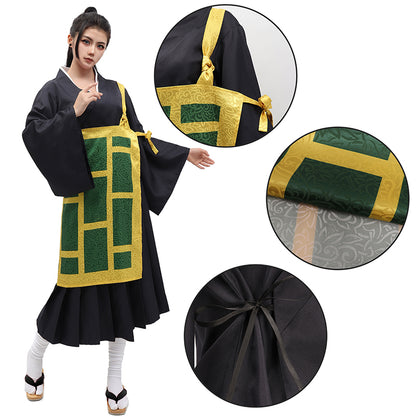 Kenjaku Women JJK Cosplay Costume Full Set with Cassock Geto Suguru Kasaya Robe Dress Kimono Anime Outfits Suit