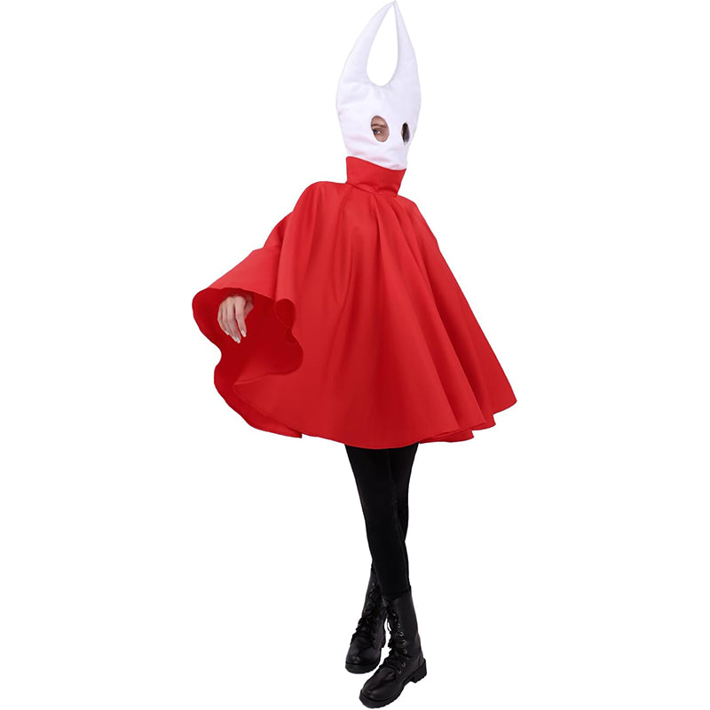 Adult Child Adventure Game Mask Hood Cape Gothic Red Cloak Cosplay Costume Props For Halloween Party