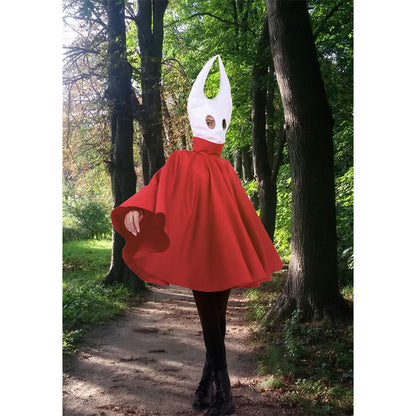 Adult Child Adventure Game Mask Hood Cape Gothic Red Cloak Cosplay Costume Props For Halloween Party