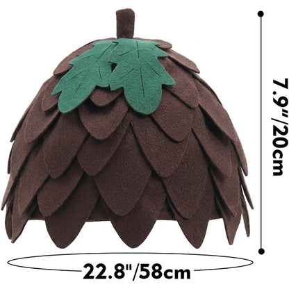 Adult Fairy Hat Pixie Cap Medieval Beret Hat Renaissance Cosplay Headwear Ren Faire Headpiece Costume Accessories