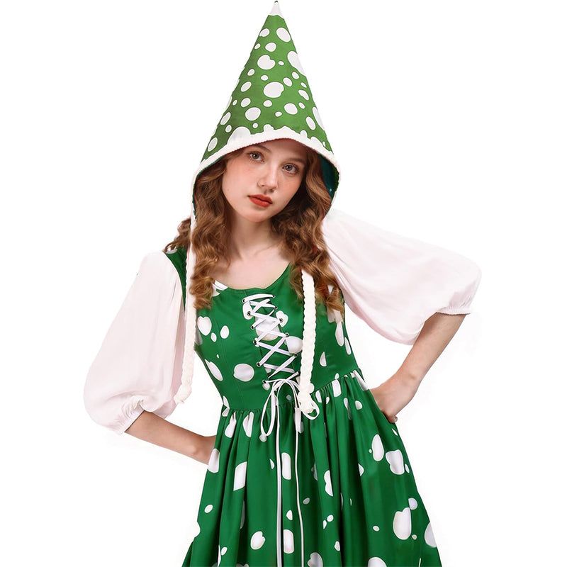 Adult Mushroom Hat Fairy Gnome Dwarf Hat Pixie Hood Cottagecore Elf Cosplay Costume Accessories