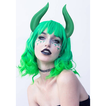 Albedo Demon Devil Horns Cosplay Clip Headwear Accessories for Halloween Party