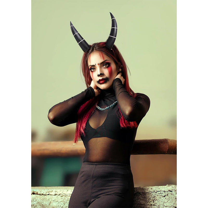 Anime Cosplay Horns with Clips Devil Headband Costume Accessories for Halloween Party