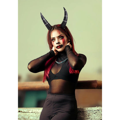 Anime Cosplay Horns with Clips Devil Headband Costume Accessories for Halloween Party