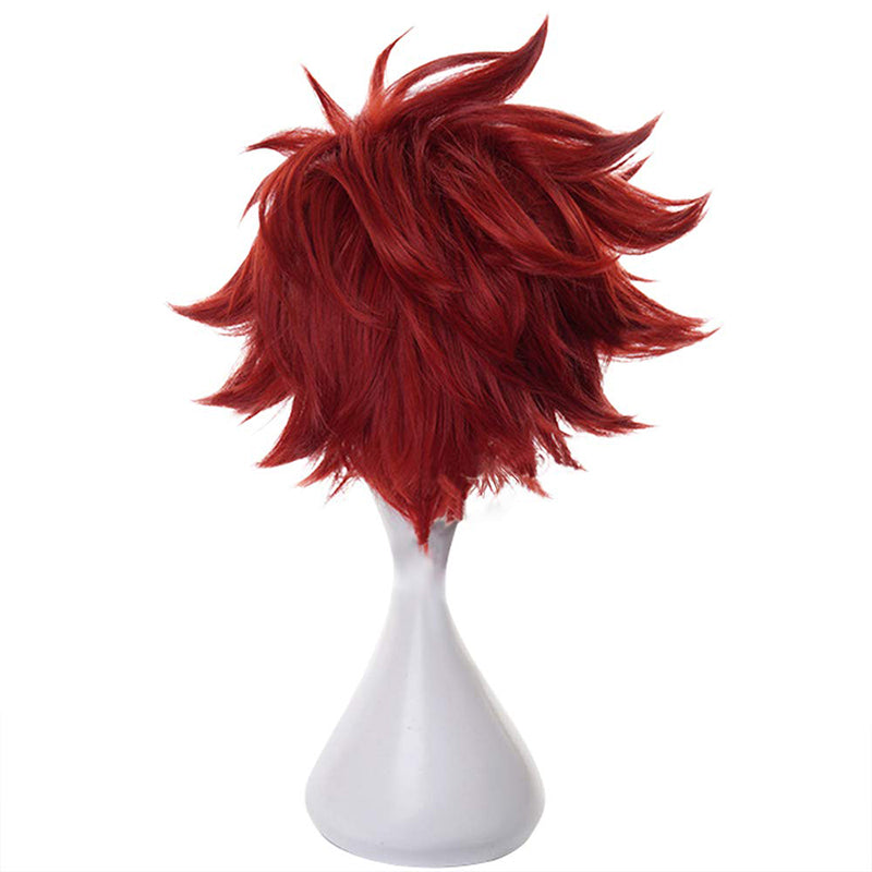 Anime Cosplay Wig Short Red Wig Costume Accessories For Halloween Party