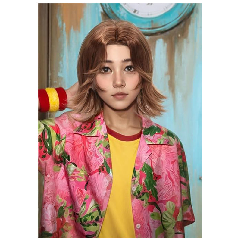 Anime Horror Game Curly Anyaa Jimmy Daisuke Cosplay Wig Costume Hair Props For Halloween Party