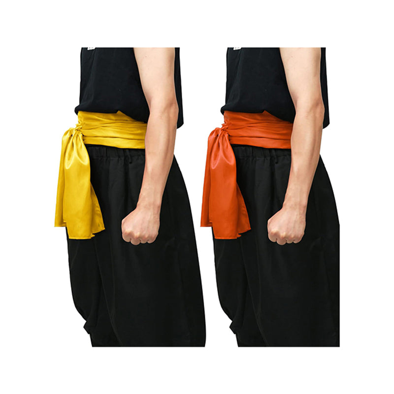 Anime Karate Sash Kung Fu Suit Satin Waist Belt 2 PCS 126”*13” Pirate Cosplay Sash Costume Accessories For Halloween Party