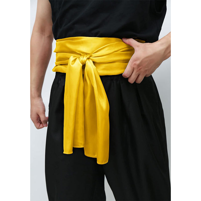 Anime Karate Sash Kung Fu Suit Satin Waist Belt 2 PCS 126”*13” Pirate Cosplay Sash Costume Accessories For Halloween Party