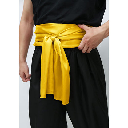 Anime Karate Sash Kung Fu Suit Satin Waist Belt 2 PCS 126”*13” Pirate Cosplay Sash Costume Accessories For Halloween Party