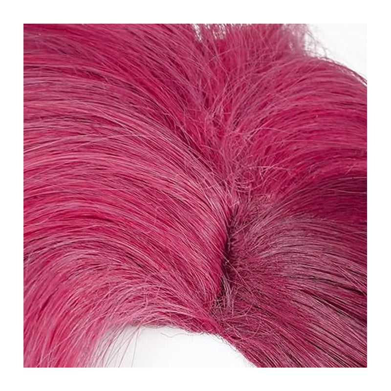Anime Short Red Wig with Bangs Women Cosplay Hair For Halloween Party