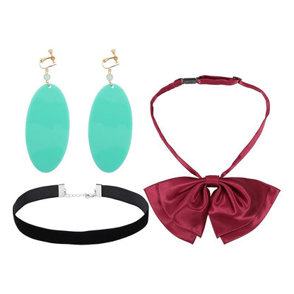 Ayase Cosplay Earring with Choker Bow Tie Costume Accessories For Halloween
