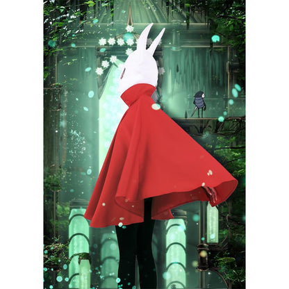 Adult Child Adventure Game Mask Hood Cape Gothic Red Cloak Cosplay Costume Props For Halloween Party