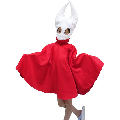 Adult Child Adventure Game Mask Hood Cape Gothic Red Cloak Cosplay Costume Props For Halloween Party