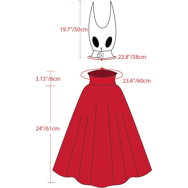 Adult Child Adventure Game Mask Hood Cape Gothic Red Cloak Cosplay Costume Props For Halloween Party