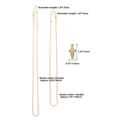 David Cosplay Necklaces Snake Chain Pedant 2 PCS Costume Accessories