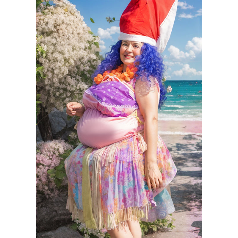 Fake Belly Padding Costume Accessory Adjustable Fat Suit Prop For Halloween Party
