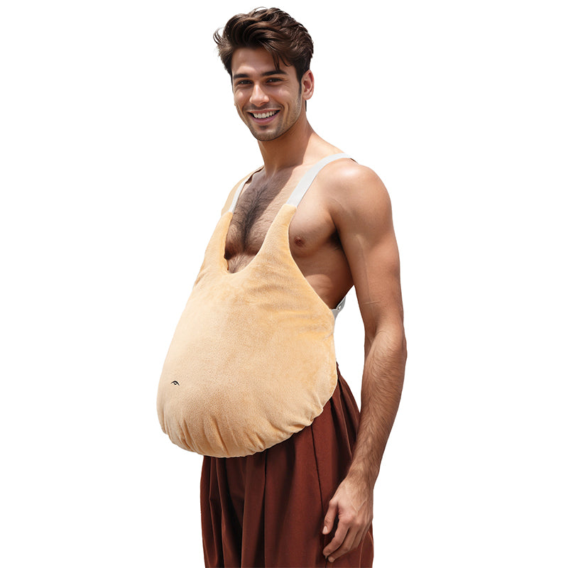 Fake Belly Padding Costume Accessory Adjustable Fat Suit Prop For Halloween Party